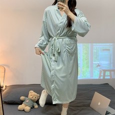 여성 편안 롱목욕 가운 잠옷 홈웨어