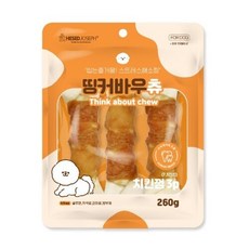 닭고기 돌돌 쫄깃한 애견 치킨껌 3p 오래씹는개껌, 260g, 3개 - 오래씹는개껌