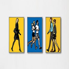 Julian Opie 줄리안 오피 인테리어 포스터 그림 액자, 4