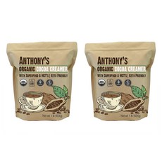 Anthony's 오가닉 코코아 커피 크리머 454g 2팩 Anthony's Organic Cocoa Creamer 1lb Superfood, 2개, 1개입