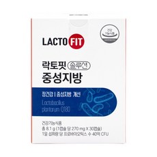 종근당건강 락토핏 솔루션 중성지방 270mg x 30캡슐 X 1통, 1개, 30정