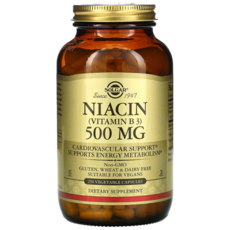 솔가 수용성 비타민 B3 비 B 니아신 나이아신 500mg 250캡슐, 1개, 기본
