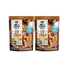 롯데제과 퀘이커 오트 그래놀라 시리얼 골든넛츠, 350g, 2개