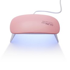 미니 네일 드라이어 램프 UV LED 마이크로 USB 젤 바니시 경화기 화이트 핑크 가정용 손톱 건조 광택 도구 * 6W, 2)pink - USB