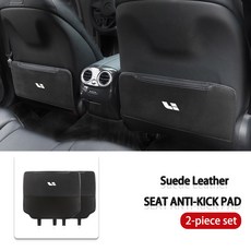 자동차 좌석 뒷면 발차기 방지 패드 스웨이드 가죽 보호 매트 Leading Ideal Li Auto L9 L8 Lixiang 2개, black-2PCS, 블랙