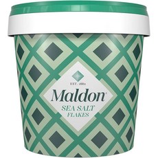 Maldon Salt Company 감칠맛 조미료 SALT Maldon Salt Sea Salt Flakes 20 Oz (570 g) Resealable Tub 천연 수제 미식가, 1개, 570g