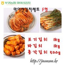 마이산김치세트 F형(포기김치 1kg+ 파김치 1kg + 총각김치 500g)/부귀마이산김치공장 배송, 1개, 기본값, 기본값