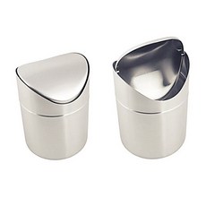 스텐 미니 스윙 휴지통(지름12x높이17cm) (W6A5613), 1개