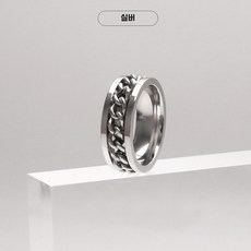 모초샵 병따개 반지 패션 스피너 악세사리 체인 선물 가락지 회전 반지 링, 1개, 은색