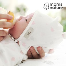 [맘스네이처] 오가닉 신생아모자 / 아기보넷, 색상:비니_도트(자가드)