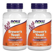 (2개 세트)나우푸드 맥주 효모 Brewer