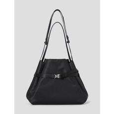 KUHO [BDN] Nylon Buckle Point Shoulder Bag - Black