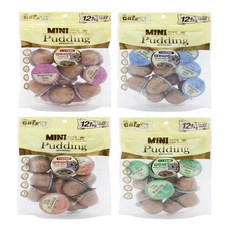 더캣츠 미니푸딩 12P 고양이영양간식 참치 게살 연어 전복 장어 츄릅, 연어&장어, 25g, 12개