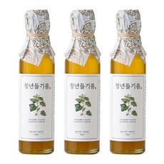 저온압착 청년 들기름, 3개, 180ml