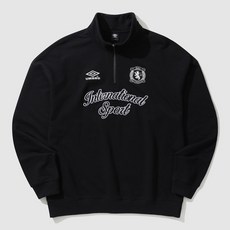 [국내백화점판/AS가능] UMBRO 엄브로 UK 헤리티지 하프집업 맨투맨 긴팔 (블랙)