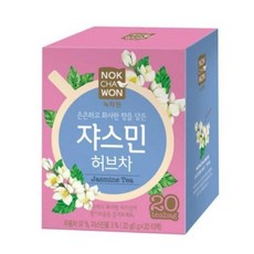 녹차원 블렌딩 잎 오피스 고급 과일 맛있는 허브 차 티 자스민 20T 1개, 20개입