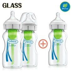 닥터브라운젖병 와이드 옵션스플러스 유리젖병 2+1(젖병용량내맘대로), 2)유리젖병 270ml 2P+ 270ml 1P