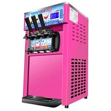 업소용제빙기 소프트 요거트 아이스크림기계 상업용 아이스크림 제조기 3 색 소형 기계, 20) 분홍색 220V 50HZAU