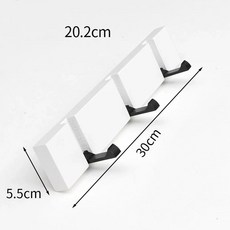 모던 행거 후크 옷걸이 홀더 의류 보관 숨겨진 벽걸이 홈 데코 액세서리 코트 랙, 1개, 3.White 3 hooks
