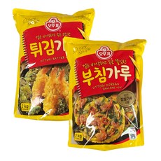 오뚜기 부침가루+튀김가루 각 1봉, 1세트, 2kg