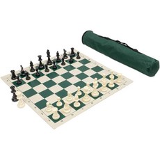 체스퀸 국제대회용 20인치 체스세트, 그린, 1개 그린, 1개