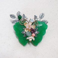 블루케이루비원석나비브로치