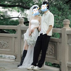 스냅촬영드레스 제주도 야외 심플 새틴 짧은 화이트드레스
