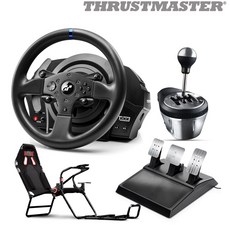 트러스트마스터 T300RS GT Edition 레이싱휠 + TH8A 쉬프터 + GT LITE 레이싱시트 (PS5 PS4 PC용), 1개