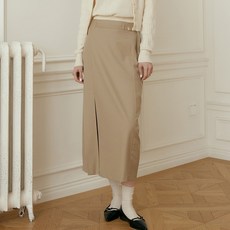 아워코모스 comos 1050 pencil slit skirt beige