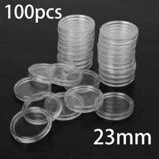 플라스틱 원형 동전 상자 캡슐 케이스 보관 보호 컨테이너 수집 41mm 100, 1개