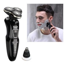 [TV홈쇼핑] 맥스 면도기 3헤드 전기면도기 FQ-3181 + 코털정리기/휴대용 면도기 무선 습식 건식 방수 3쿠션 충전식 전기 면도기