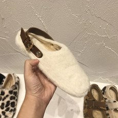 Dec.04 300번 털신녀 겨울용 레오파드 기모 덧신 로퍼 임산부 바가지신 양털 소프트쿠션지신발Z