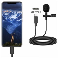 전문 Lavalier 옷깃 마이크 3.5mm TypeC 저렴한 미니 칼라 넥타이 클립 온 오디오 마이크 전화 PC 노트북 DSLR 녹음|마이크|, 1개, Type-C, 단일
