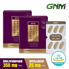 GNM 여성 갱년기에 회화나무열매 / 대두이소플라본 뼈건강 비타민D 셀레늄, 2박스, 60정