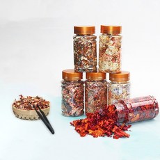 6 색 병 깨진 매직 호일 DIY 장식 네일 유물 천연두 모조 골드, purplish 5g, 5g, 1개