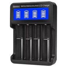 Kamera 佳美能 L465 液晶四槽充電器, 適用18650/26650/AA/AAA電池, 1個