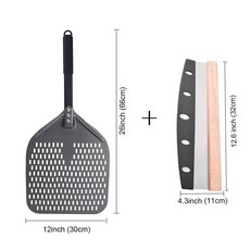 피자 껍질 로커 커터 알루미늄 삽 도구 주방, 3.12inch and Cutter, 1개