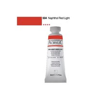 [신한] 아크릴물감 낱색 50ml, 504 Naphthol Red Light