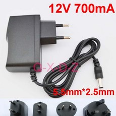 1PCS 12V 200mA 300mA 400mA 500mA 600mA 700mA 800mA AC 100V-240V 변환기 스위칭 전원 어댑터 DC 5.5mm x 2.5mm EU 미, [01] US plug, [06] 12V 700mA, 1개