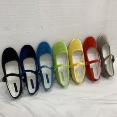 둥근코 벨벳 메리제인 플랫슈즈