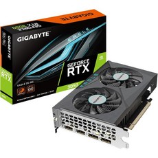 GIGABYTE 기가바이트 지포스 RTX 3050 이글 OC 6G 그래픽 카드 윈드포스 팬 2배 6GB GDDR6 96비트 GDDR6 GV-N3050 OC-6GD 비디오 카