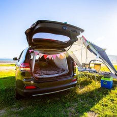 울프라운치 SUV(5인승 이상) 차량용 간단설치 텐트 차박 낚시 캠핑 레인코트 증정, X-Large(9인승밴/AL폴), 라이트그레이