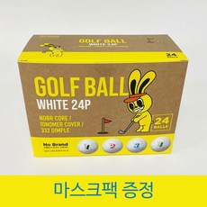 노브랜드 골프공 화이트 24개입 2피스 마스크팩증정 - 노브랜드골프공