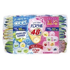 hakugen earth 허즈 바스라보 우루오이 탄산탕 쿨 & 온욕 팩 12종류의 향기 48개입, 1개, 2.16kg