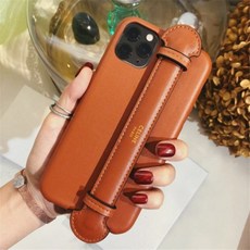 셀린 아이폰 인조 가죽 스트랩 밴드 케이스 4color, 1개, 브라운 싱글 쉘 + iPhoneXR