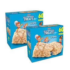 켈로그 라이스 크리스피 트리츠 바 오리지널 22g 60개입 2팩 (120ct) Kellogg's Rice Krispies Treats Original 0.78 oz 60 ct, 1320g, 2개