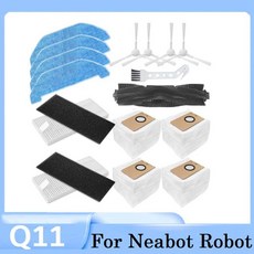 Neabot Q11 로봇 진공 청소기 액세서리 메인 사이드 브러시 걸레 HEPA 필터 먼지 봉투 용 16PC, Photo Color, Photo 색상, 1개