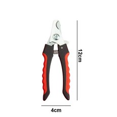 전문 애완견 고양이 손톱깎이 안전 가드 가위 애완 동물 발톱 관리 손질, 1개, 7. black red S