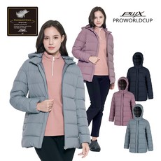 프로월드컵 여성중량 덕다운하프패딩 자켓 Q421-2675-77