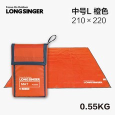 LongSinger 방수포 그라운드시트 캠핑 미니돗자리 미니타프 풋프린트/그라운드시트, 210 × 220 오렌지